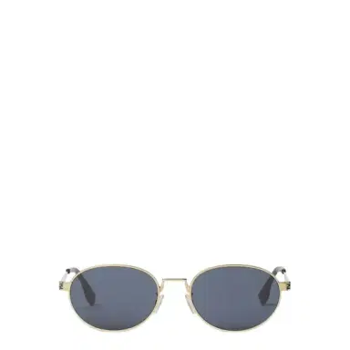 Fendi Metal oval sunglasses with a golden finish | Thumbnail 1 Fendi Metal oval sunglasses with a golden finish | Thumbnail 1