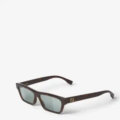 Fendi Low rectangular Squared FF glasses in dark Havana acetate | Thumbnail 2 Fendi Low rectangular Squared FF glasses in dark Havana acetate | Thumbnail 2