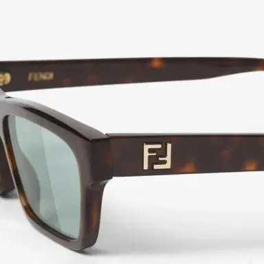 Fendi Low rectangular Squared FF glasses in dark Havana acetate | Thumbnail 3 Fendi Low rectangular Squared FF glasses in dark Havana acetate | Thumbnail 3