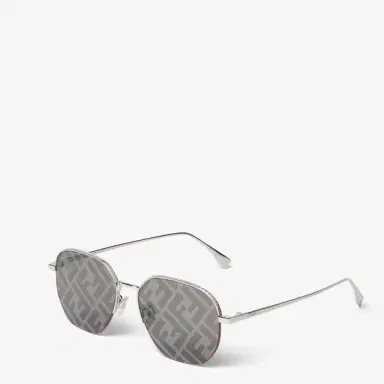 Fendi Round frames in palladium-finish metal | Thumbnail 2 Fendi Round frames in palladium-finish metal | Thumbnail 2