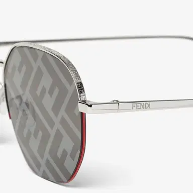 Fendi Round frames in palladium-finish metal | Thumbnail 3 Fendi Round frames in palladium-finish metal | Thumbnail 3
