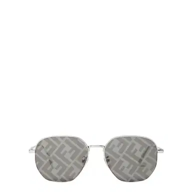 Fendi Round frames in palladium-finish metal | Thumbnail 1 Fendi Round frames in palladium-finish metal | Thumbnail 1