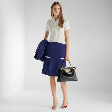 Fendi Straight-cut midi skirt with symmetrical slits at the front | Thumbnail 4 Fendi Straight-cut midi skirt with symmetrical slits at the front | Thumbnail 4