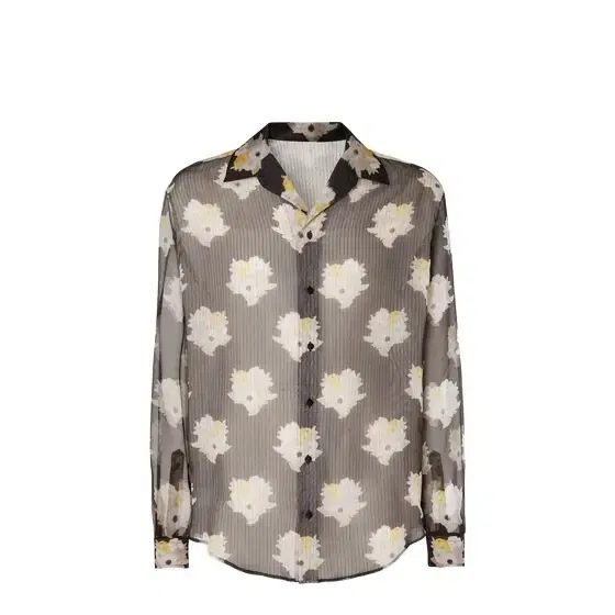 Oversized shirt with bowling collar and long sleeves Oversized shirt with bowling collar and long sleeves