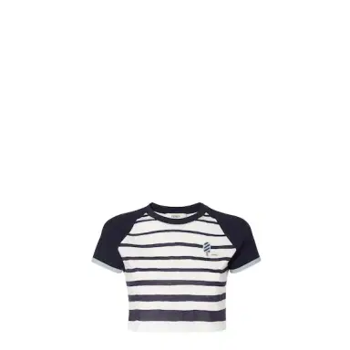 Fendi Cropped T-shirt with round neck and short raglan sleeves | Thumbnail 1 Fendi Cropped T-shirt with round neck and short raglan sleeves | Thumbnail 1