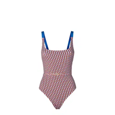 Fendi One-piece swimsuit with square neckline and matching belt | Thumbnail 1 Fendi One-piece swimsuit with square neckline and matching belt | Thumbnail 1