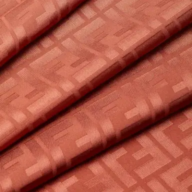Fendi Large rectangular stole made of rust-coloured organic silk | Thumbnail 2 Fendi Large rectangular stole made of rust-coloured organic silk | Thumbnail 2