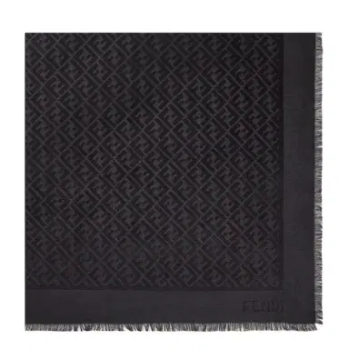 Fendi The iconic shawl is made of a black wool and organic | Thumbnail 1 Fendi The iconic shawl is made of a black wool and organic | Thumbnail 1