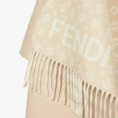 Fendi Large, enveloping poncho with fringed-edge finish | Thumbnail 3 Fendi Large, enveloping poncho with fringed-edge finish | Thumbnail 3