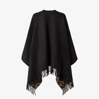 Fendi Large wraparound reversible poncho made from cashmere | Thumbnail 2 Fendi Large wraparound reversible poncho made from cashmere | Thumbnail 2