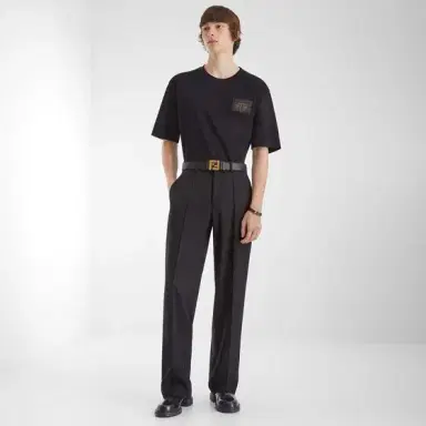 Fendi Short-sleeved crew-neck oversized T-shirt | Thumbnail 4 Fendi Short-sleeved crew-neck oversized T-shirt | Thumbnail 4