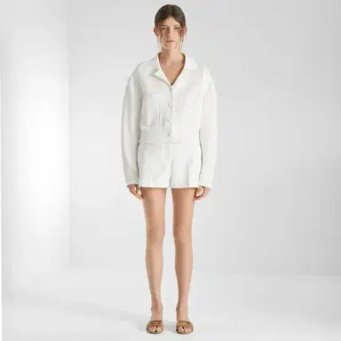 Fendi Short blouson with lapels and long low-set sleeves | Thumbnail 4 Fendi Short blouson with lapels and long low-set sleeves | Thumbnail 4