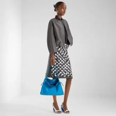 Fendi Straight-cut midi skirt with long, contrasting zips on both | Thumbnail 4 Fendi Straight-cut midi skirt with long, contrasting zips on both | Thumbnail 4