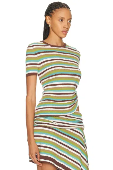 Christopher Esber Stripe Knit Orbit Tee | Thumbnail 2 Christopher Esber Stripe Knit Orbit Tee | Thumbnail 2