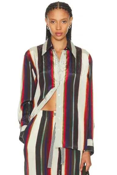 Christopher John Rogers Morris Stripe Classic Shirt | Thumbnail 1 Christopher John Rogers Morris Stripe Classic Shirt | Thumbnail 1