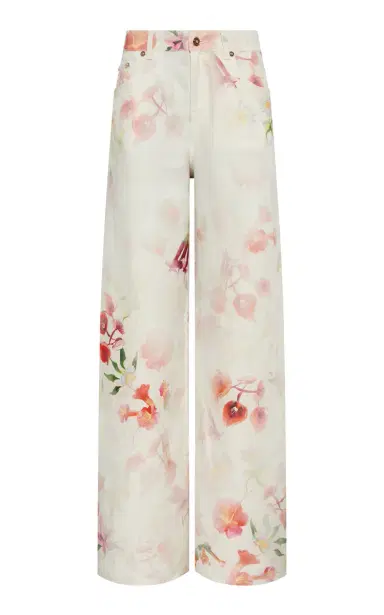 Gabriela Hearst Amoret Printed Linen Barrel-Leg Jeans | Thumbnail 2 Gabriela Hearst Amoret Printed Linen Barrel-Leg Jeans | Thumbnail 2