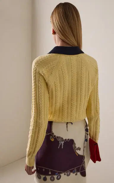 Versace Cable-Knit Cotton Sweater | Thumbnail 4 Versace Cable-Knit Cotton Sweater | Thumbnail 4