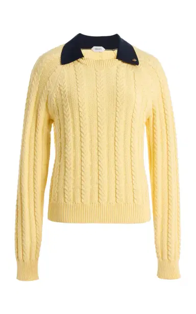 Versace Cable-Knit Cotton Sweater | Thumbnail 1 Versace Cable-Knit Cotton Sweater | Thumbnail 1