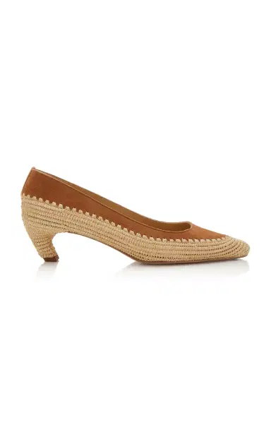 Gabriela Hearst Peggy Suede-Trimmed Raffia Pumps | Thumbnail 5 Gabriela Hearst Peggy Suede-Trimmed Raffia Pumps | Thumbnail 5