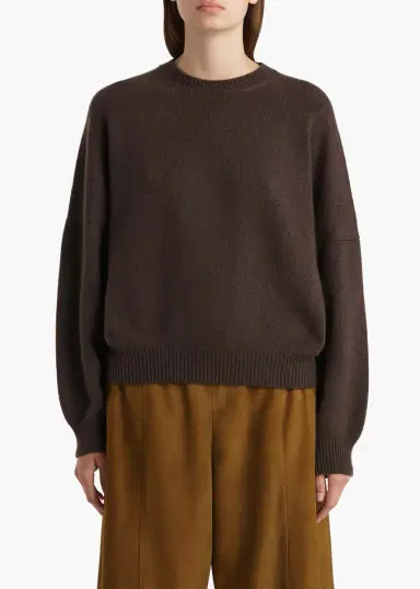 Khaite Margaux Sweater In Coffee | Thumbnail 3 Khaite Margaux Sweater In Coffee | Thumbnail 3