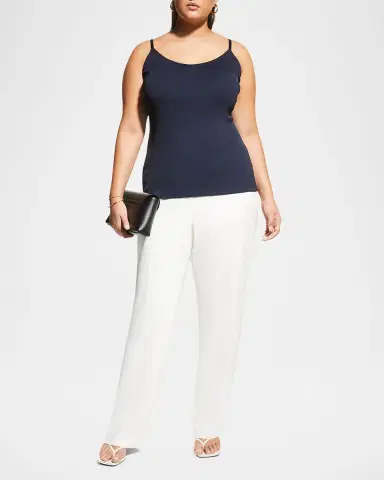 Lafayette 148 New York Plus Size Barrow Straight-Leg Crepe Pants | Thumbnail 2 Lafayette 148 New York Plus Size Barrow Straight-Leg Crepe Pants | Thumbnail 2