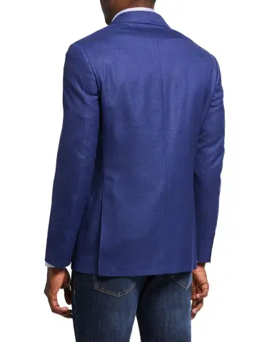 Canali Men 's 130s Wool Solid Blazer | Thumbnail 2 Canali Men 's 130s Wool Solid Blazer | Thumbnail 2
