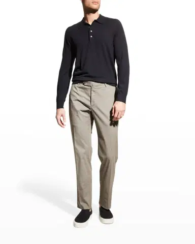 Incotex Men 's Scoll Cotton-Silk Trousers | Thumbnail 2 Incotex Men 's Scoll Cotton-Silk Trousers | Thumbnail 2