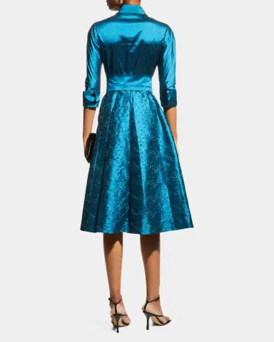 Rickie Freeman for Teri Jon Taffeta Shirt Dress w/ Eyelet Skirt | Thumbnail 3 Rickie Freeman for Teri Jon Taffeta Shirt Dress w/ Eyelet Skirt | Thumbnail 3