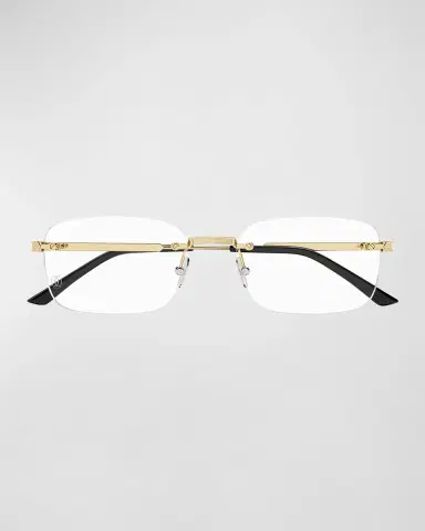 Cartier Men 's Rectangle Titanium Optical Glasses | Thumbnail 2 Cartier Men 's Rectangle Titanium Optical Glasses | Thumbnail 2