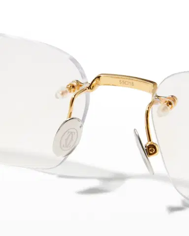 Cartier Men 's Rectangle Titanium Optical Glasses | Thumbnail 4 Cartier Men 's Rectangle Titanium Optical Glasses | Thumbnail 4