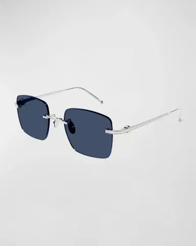 Cartier Men 's Rimless Rectangle Metal Sunglasses | Thumbnail 2 Cartier Men 's Rimless Rectangle Metal Sunglasses | Thumbnail 2