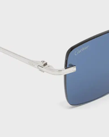Cartier Men 's Rimless Rectangle Metal Sunglasses | Thumbnail 3 Cartier Men 's Rimless Rectangle Metal Sunglasses | Thumbnail 3