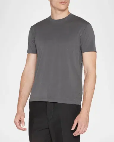 Tom Ford Men's Lyocell-Cotton Crewneck T-Shirt | Thumbnail 3 Tom Ford Men's Lyocell-Cotton Crewneck T-Shirt | Thumbnail 3