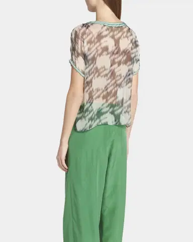 Giorgio Armani Abstract Leopard Print Sheer Blouse | Thumbnail 3 Giorgio Armani Abstract Leopard Print Sheer Blouse | Thumbnail 3