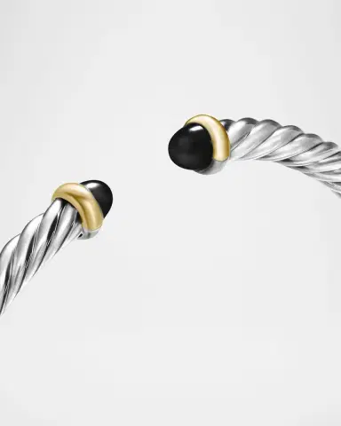 David Yurman Cable Flex Bracelet with Gemstone in Silver and 14K Gold, 4mm | Thumbnail 5 David Yurman Cable Flex Bracelet with Gemstone in Silver and 14K Gold, 4mm | Thumbnail 5