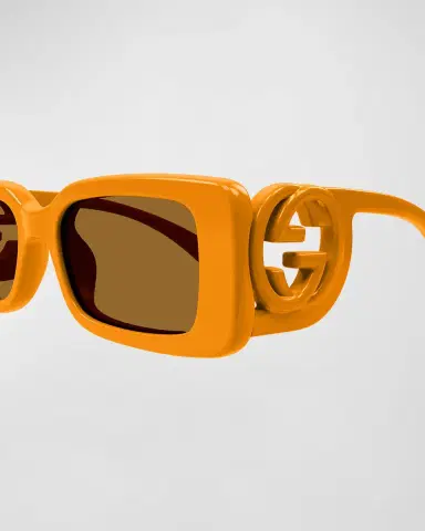 Gucci Monochrome GG Rectangle Acetate Sunglasses | Thumbnail 2 Gucci Monochrome GG Rectangle Acetate Sunglasses | Thumbnail 2