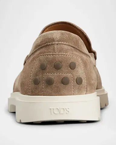 Tod's Men's Suede Moccasin Slipper Loafers | Thumbnail 2 Tod's Men's Suede Moccasin Slipper Loafers | Thumbnail 2