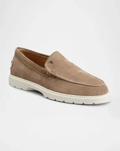 Tod's Men's Suede Moccasin Slipper Loafers | Thumbnail 3 Tod's Men's Suede Moccasin Slipper Loafers | Thumbnail 3