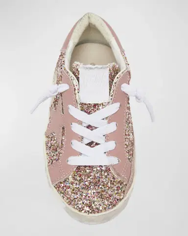 Golden Goose Girl's Superstar Glitter Low-Top Sneakers, Baby/Toddler | Thumbnail 3 Golden Goose Girl's Superstar Glitter Low-Top Sneakers, Baby/Toddler | Thumbnail 3