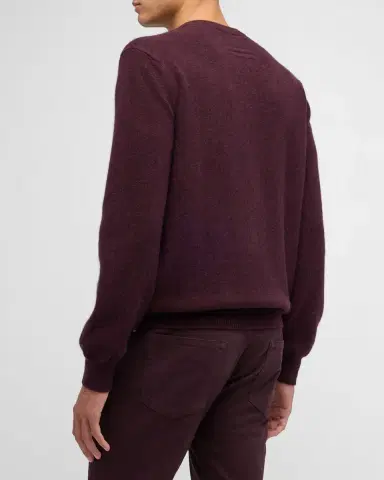 Zegna Men's Oasi Cashmere Crewneck Sweater | Thumbnail 2 Zegna Men's Oasi Cashmere Crewneck Sweater | Thumbnail 2