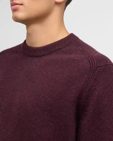 Zegna Men's Oasi Cashmere Crewneck Sweater | Thumbnail 4 Zegna Men's Oasi Cashmere Crewneck Sweater | Thumbnail 4