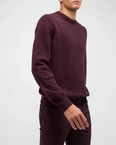 Zegna Men's Oasi Cashmere Crewneck Sweater | Thumbnail 5 Zegna Men's Oasi Cashmere Crewneck Sweater | Thumbnail 5
