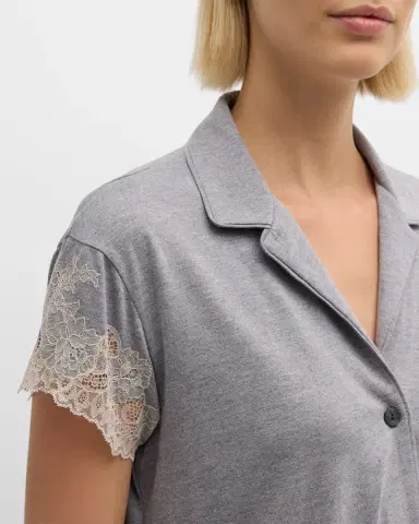 Natori Luxe Shangri-La Short-Sleeve Pajama Set | Thumbnail 4 Natori Luxe Shangri-La Short-Sleeve Pajama Set | Thumbnail 4