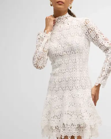 Simkhai Joy Guipure Lace Long-Sleeve Mini Dress | Thumbnail 6 Simkhai Joy Guipure Lace Long-Sleeve Mini Dress | Thumbnail 6