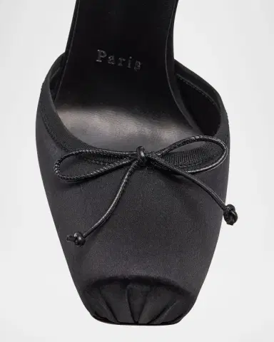 Christian Louboutin 100mm Cassia Silk Ankle-Tie Ballerina Pumps | Thumbnail 4 Christian Louboutin 100mm Cassia Silk Ankle-Tie Ballerina Pumps | Thumbnail 4