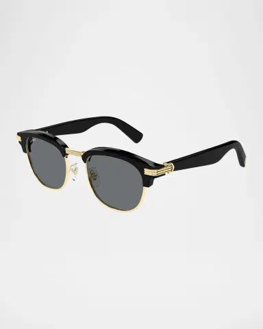 Cartier Men 's Round Two-Tone Sunglasses | Thumbnail 2 Cartier Men 's Round Two-Tone Sunglasses | Thumbnail 2