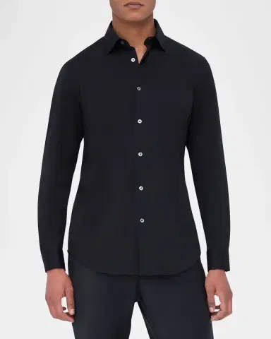 Bugatchi Men 's OoohCotton James Solid Sport Shirt | Thumbnail 3 Bugatchi Men 's OoohCotton James Solid Sport Shirt | Thumbnail 3