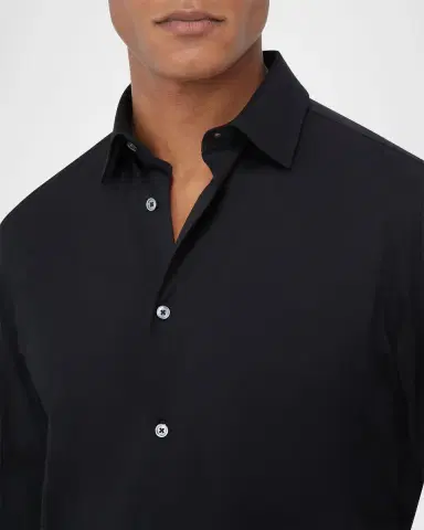 Bugatchi Men 's OoohCotton James Solid Sport Shirt | Thumbnail 4 Bugatchi Men 's OoohCotton James Solid Sport Shirt | Thumbnail 4