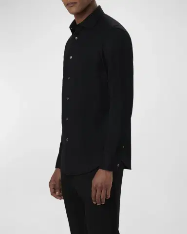 Bugatchi Men 's OoohCotton James Solid Sport Shirt | Thumbnail 5 Bugatchi Men 's OoohCotton James Solid Sport Shirt | Thumbnail 5