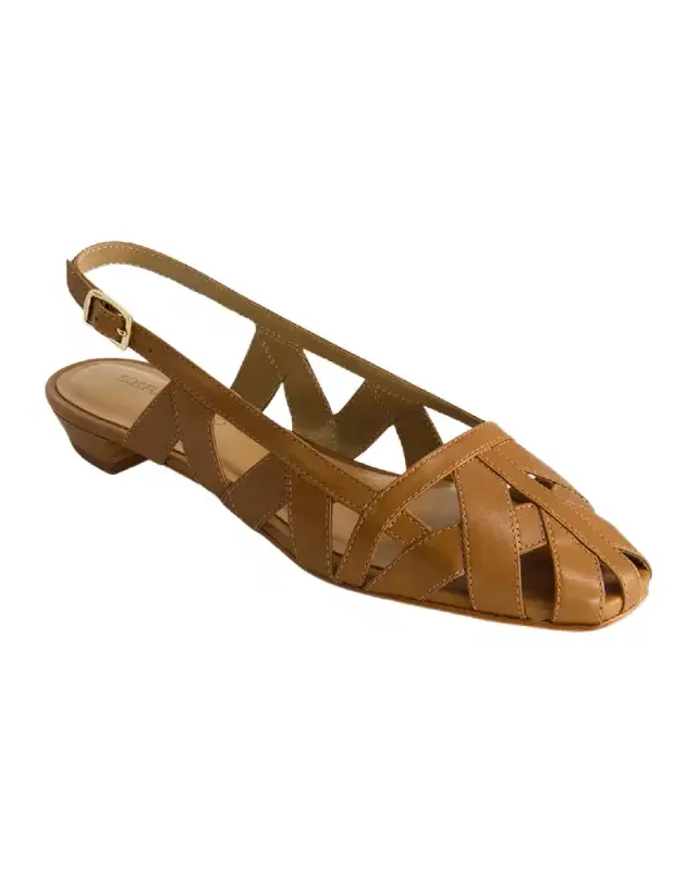 Glinda Woven Leather Slingback Ballerina Flats Glinda Woven Leather Slingback Ballerina Flats